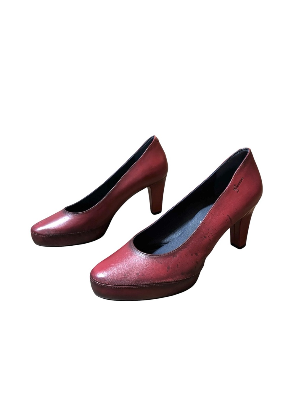 Dorking Blesa D5794 Burgundy Leather Pumps by Fluchos EU 40 made in Spain